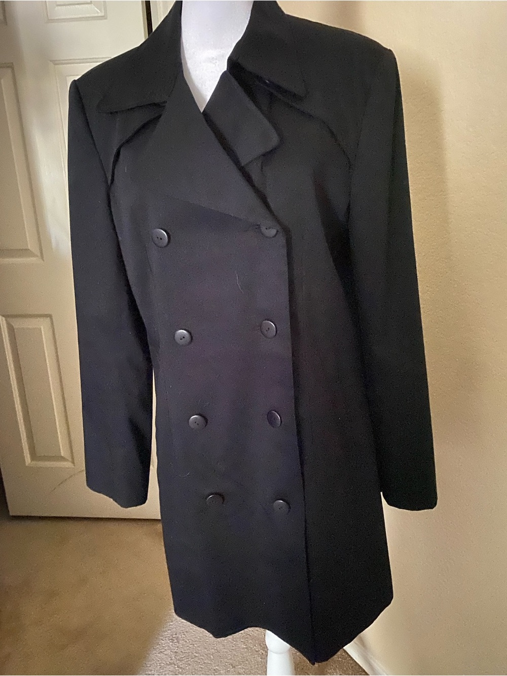 Vtg Max Studio Double-Breasted Women's trench